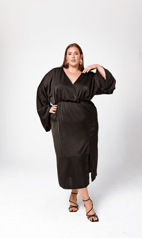 Alayiah Midi Dress, Black / Black, alternate image number 1