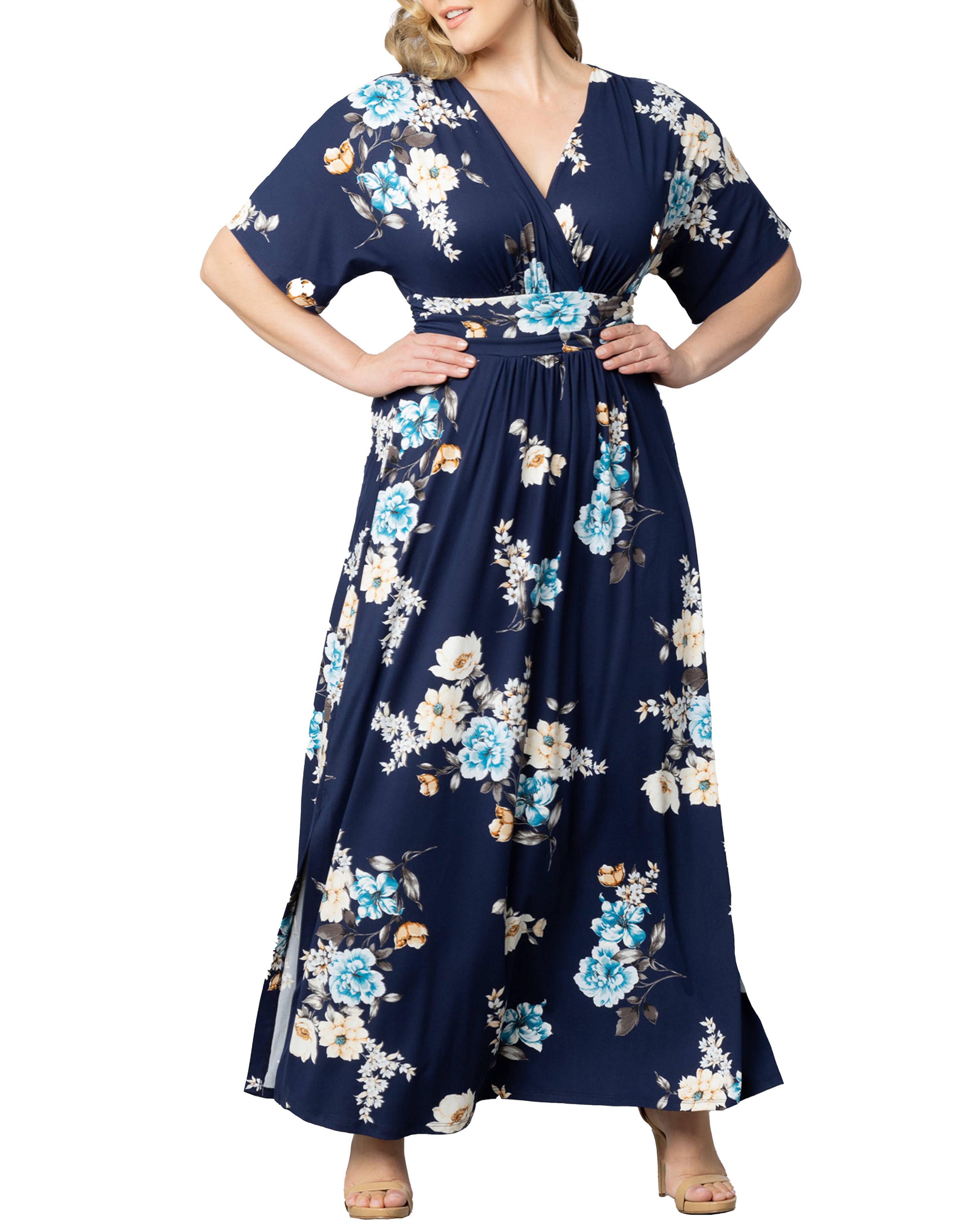 Vienna Maxi Dress, NAVY FLORAL PRINT / Navy, hi-res image number 0