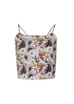 Floral Printed Lace Up Top