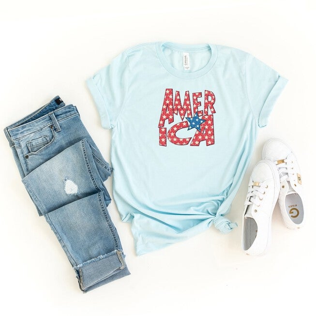 America Bold Stars, Ice Blue / Light Blue, hi-res image number null