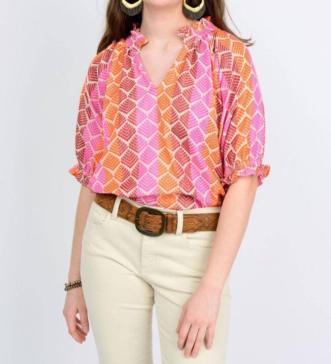 OMBRÉ PATTERN TOP, Pink / Pink, alternate image number null