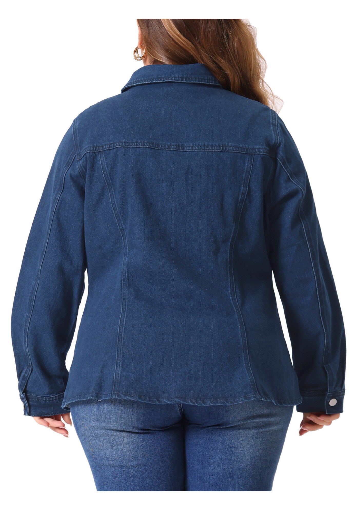 FRONT WASHED BUTTON DENIM JEAN JACKET, Black Blue / Navy, alternate image number 3