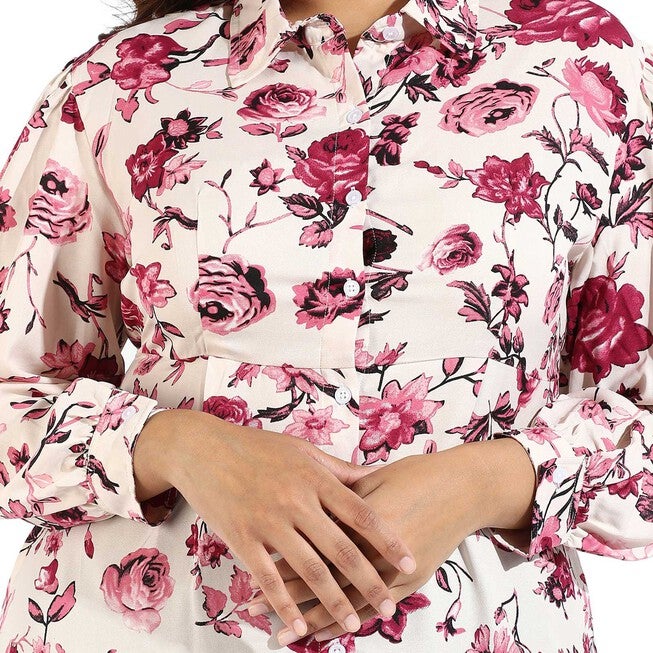 Women Floral Button Down  Dresses, , alternate image number 9