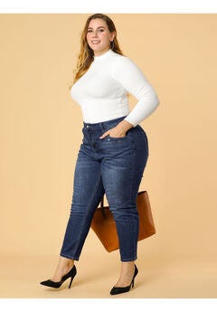 MID RISE STRETCHY WASHED SKINNY DENIM JEANS
