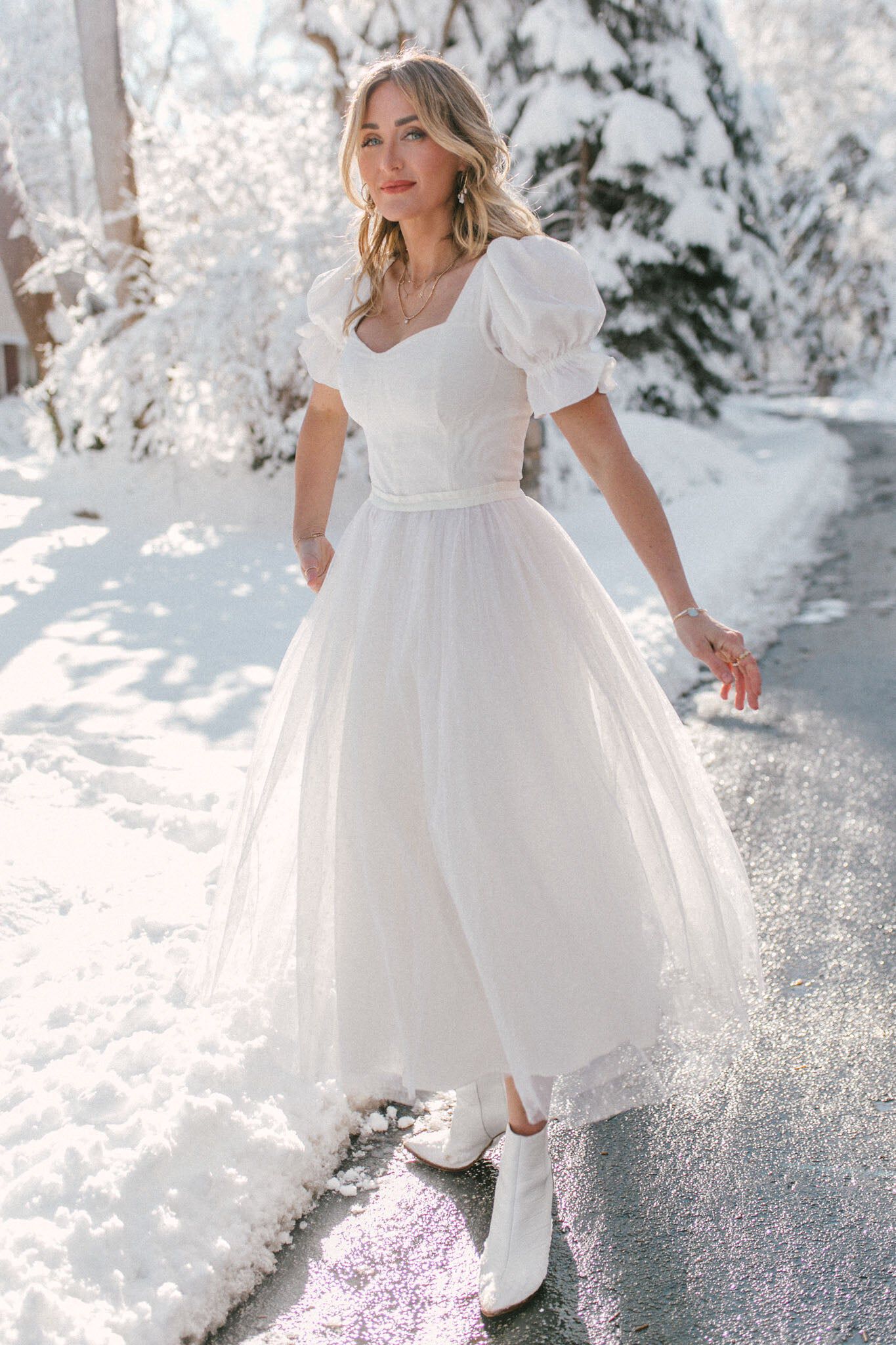 Ballerina Dress, White / White, hi-res image number 0