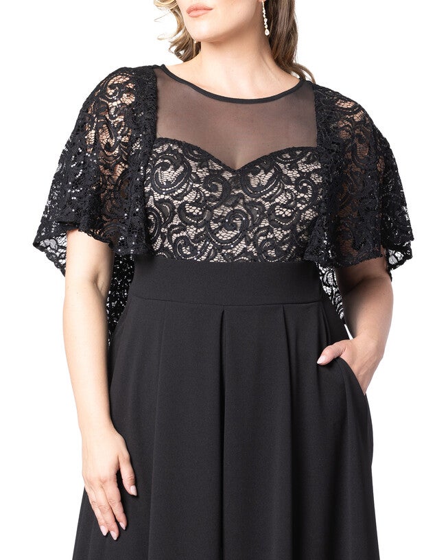 Alluring Sequins Formal Jumpsuit, BLACK NOIR / Black, alternate image number 1