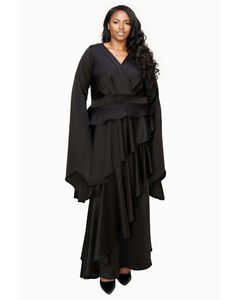 ZETA RUFFLED DRAMA DRESS