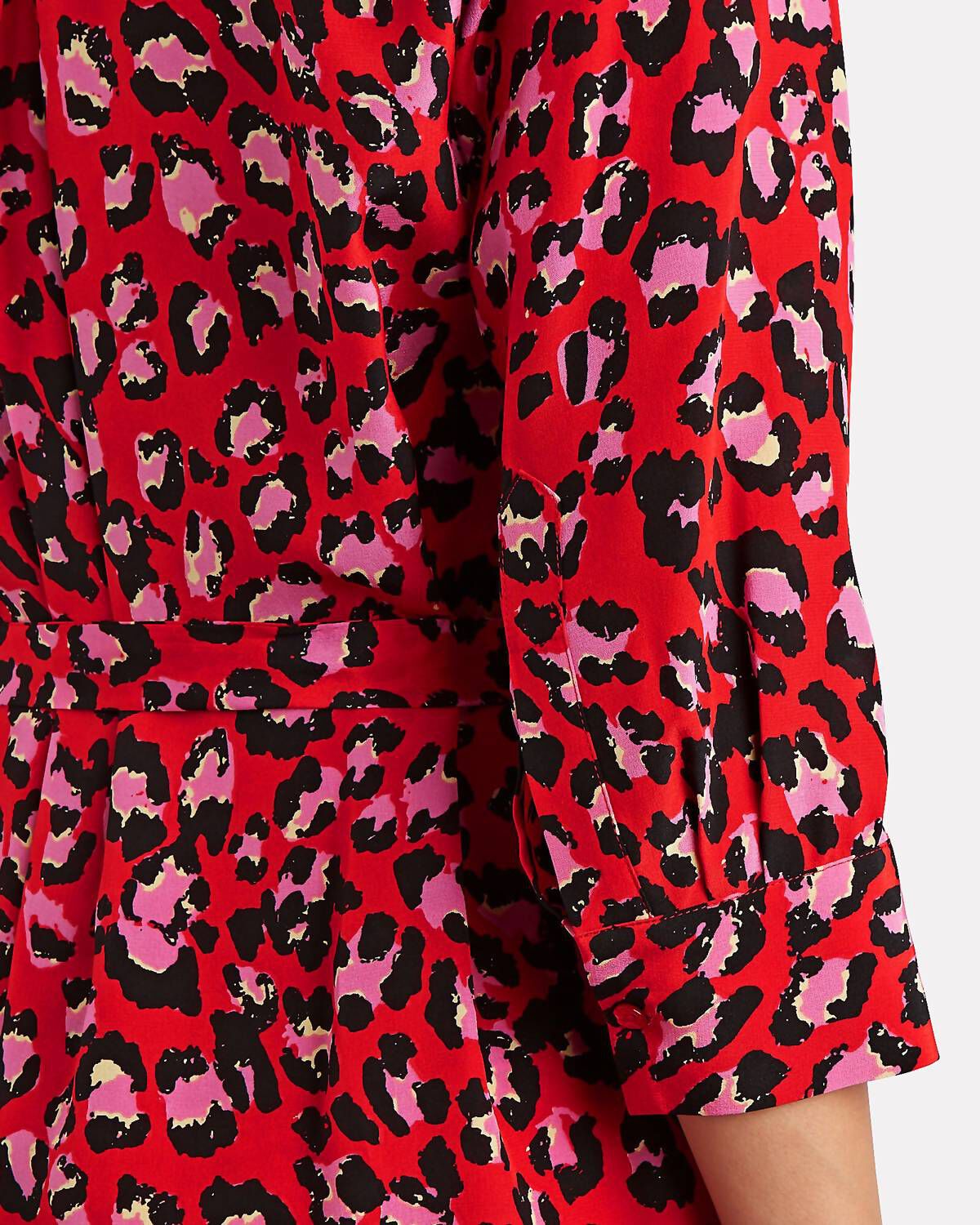 STELLA LEOPARD SHIRT DRESS IN MULTI, Multi / Red, alternate image number 2