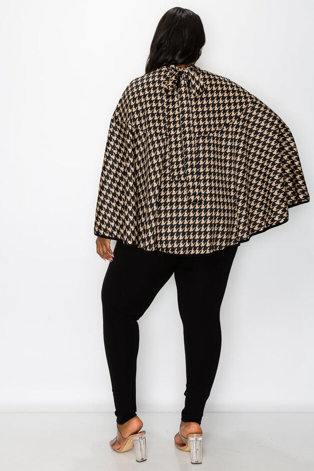 LINDA HOUNDSTOOTH PONCHO, , alternate image number null