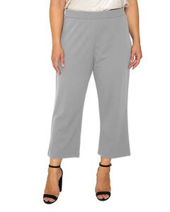 Plus Size Mona High Waist Stretch Crepe 23" Crop Pants
