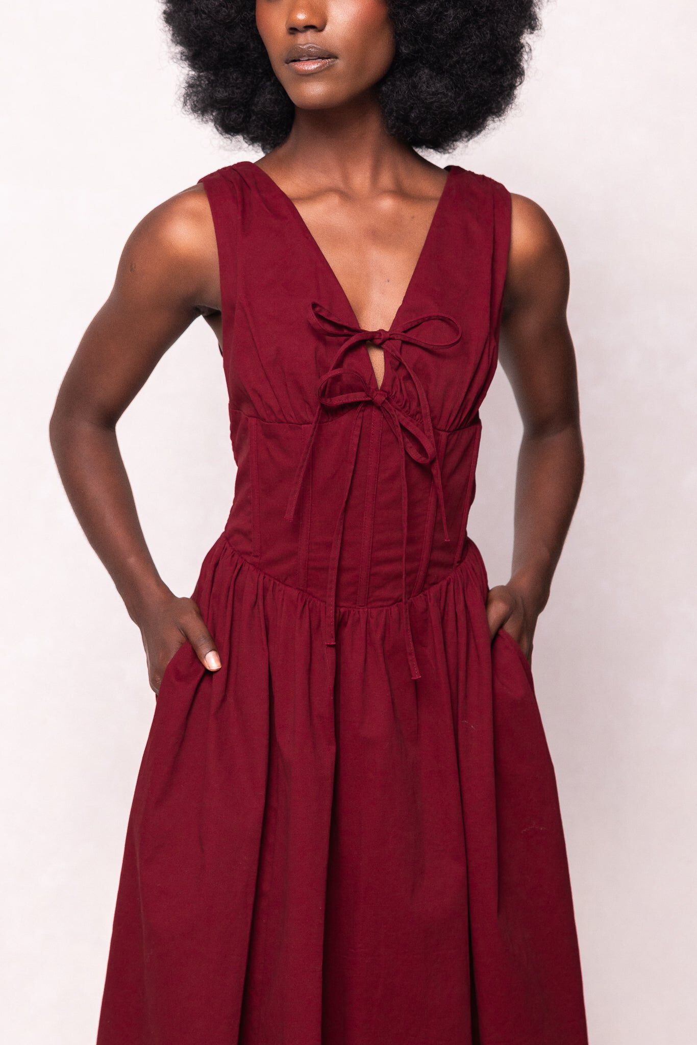 Kayla Dress, Burgundy / Burgundy, alternate image number 1