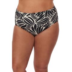 Comeback Plus Size Shirred High Waist Swim Bottom
