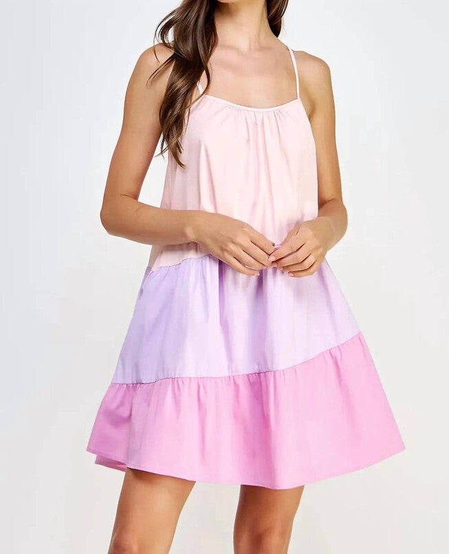 SWEET ON ME MINI DRESS IN PINK MULTI, Pink Multi / Pink, alternate image number 1