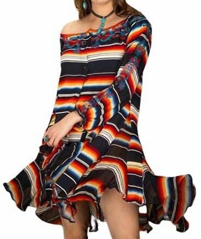 SUNRISE SALTILLO SHORT DRESS IN MULTI, Multi / Black, hi-res image number 0