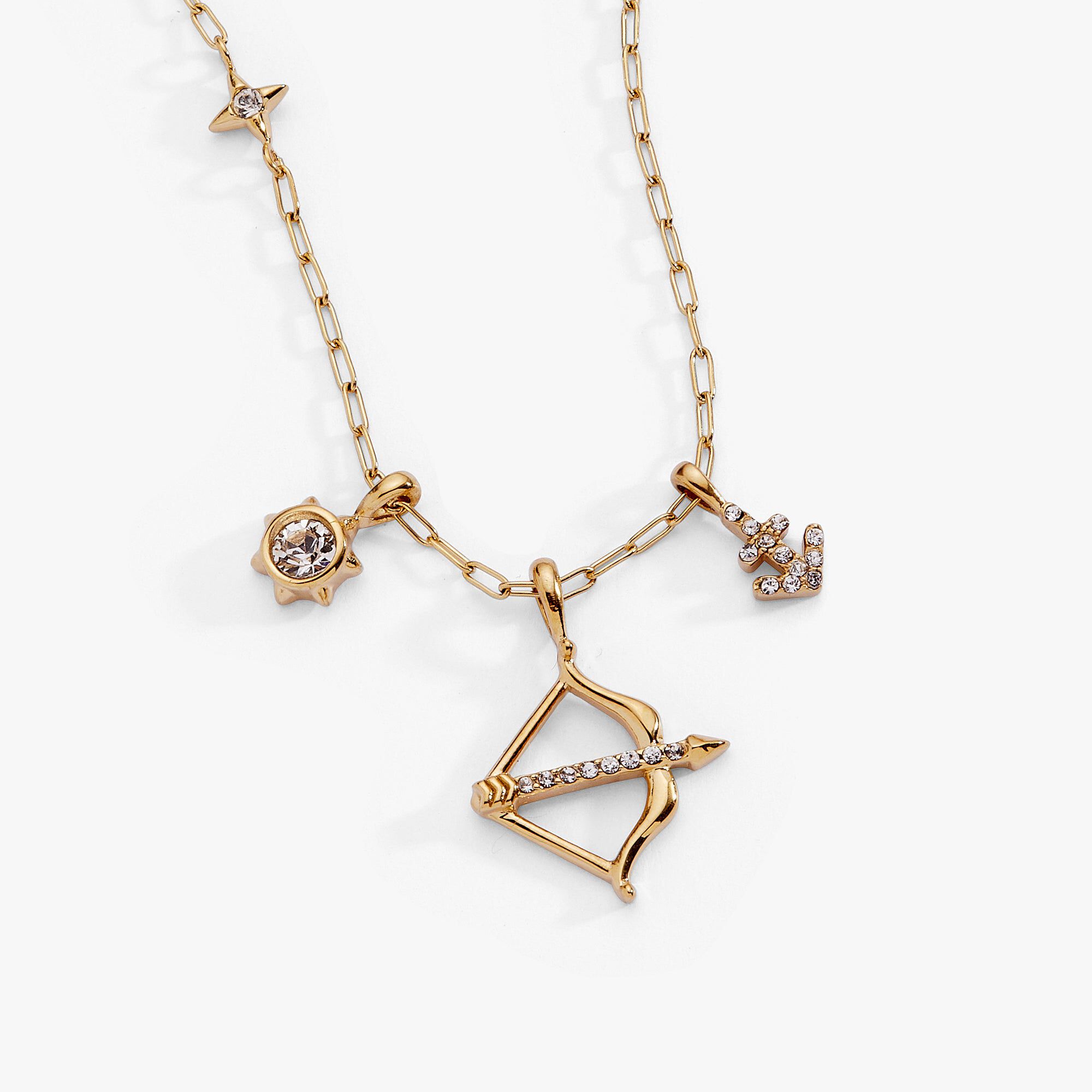 Zodiac Charm Cluster, Sagittarius / Gold, alternate image number 2