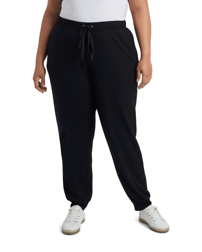 Ellie Drawstring Joggers, RICH BLACK / Black, hi-res image number 0