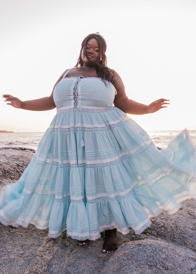 Delores Dress, Blue / Light Blue, alternate image number 1