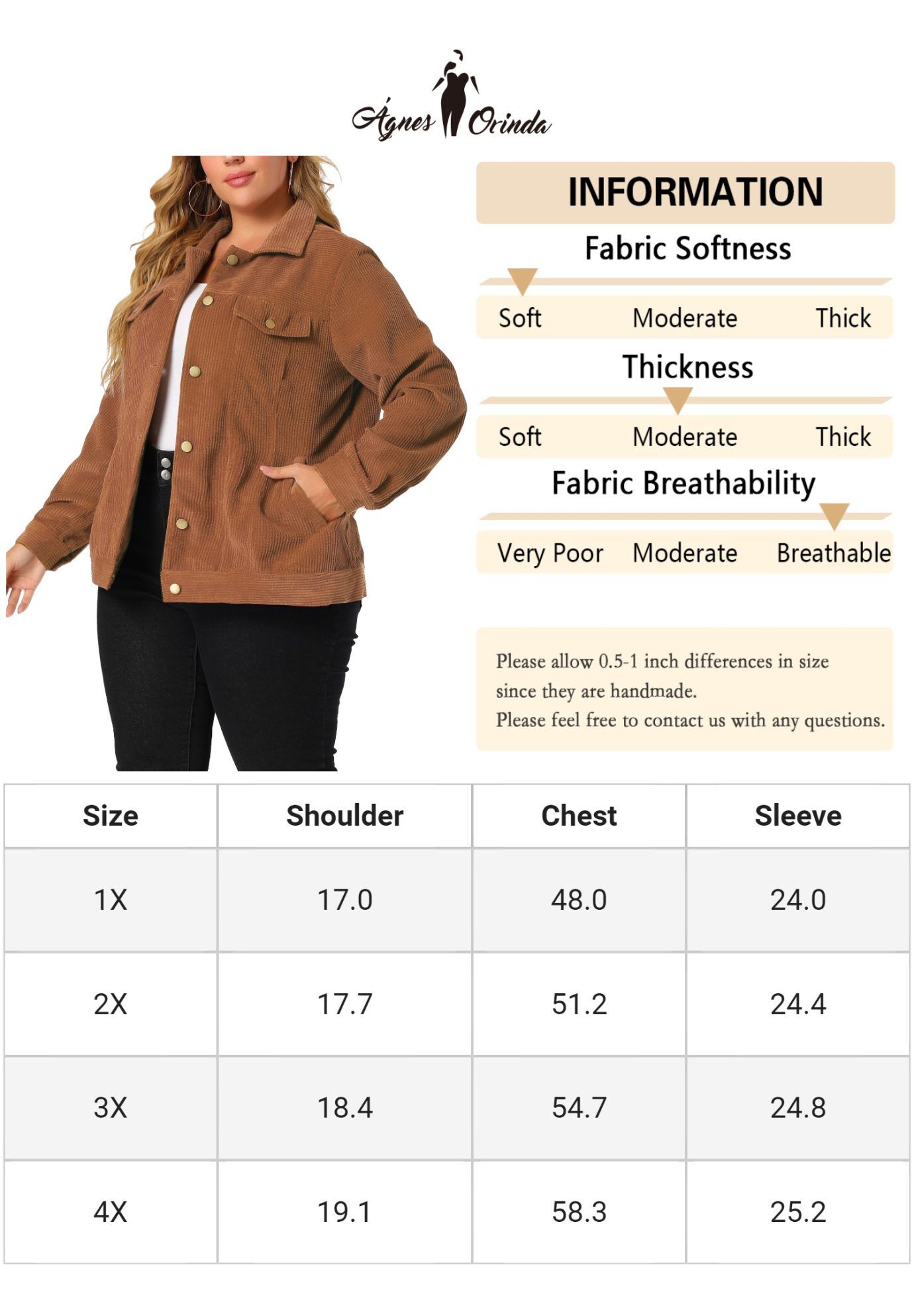 POINT COLLAR BUTTON DOWN SHORT CORDUROY BOMBER JACKET, Brown / Brown, alternate image number 3