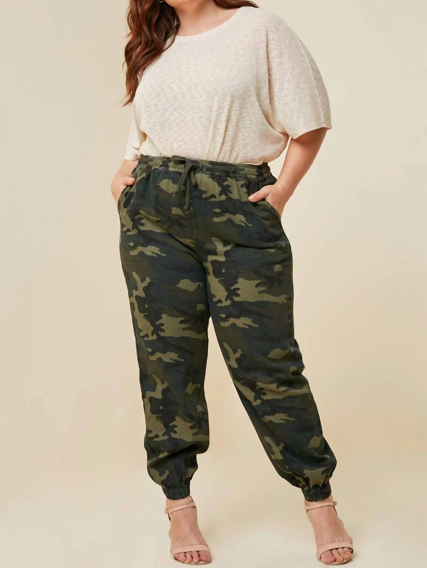 Camo Jogger In Dark Green, Dark Green / Kelly Green, hi-res image number 0