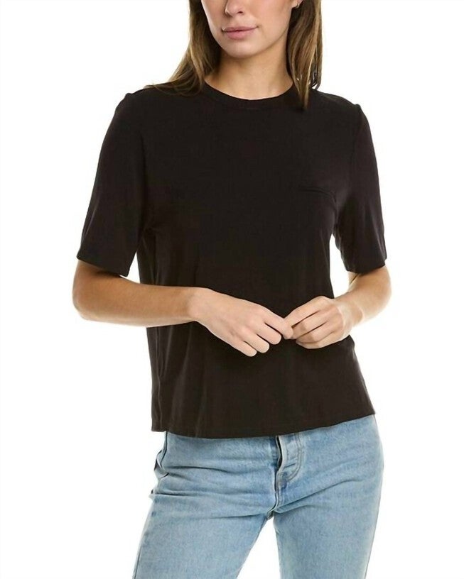 FINLEY PATCH POCKET TOP IN BLACK, Black / Black, hi-res image number 0