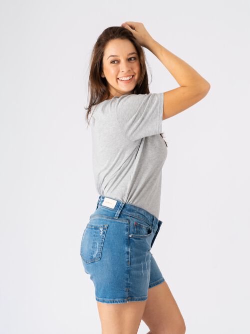 Baylee Side Vent Shorts, GIA / Medium Wash, hi-res image number 0
