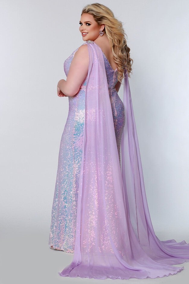 AURORA EVENING GOWN, Lilac Frost / Lilac, alternate image number null