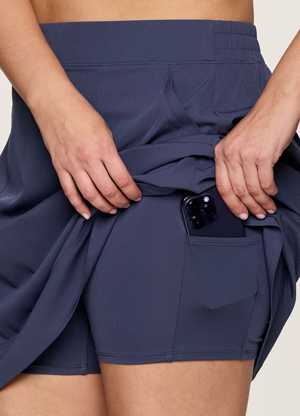 Plus Prime Everything 20 inches Skort, Smoke Blue / Cornflower Blue, alternate image number 2