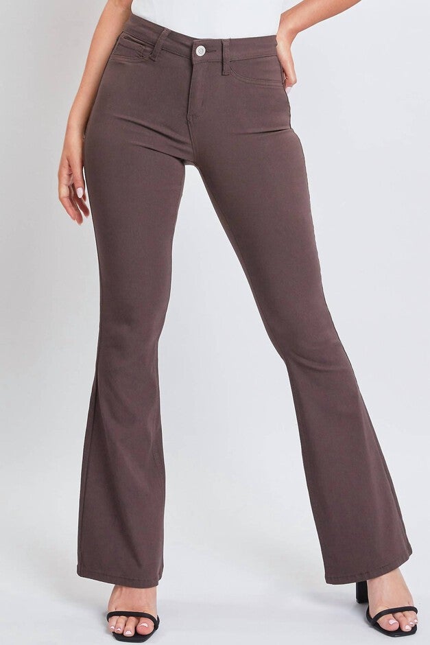 HYPERSTRETCH HIGH RISE FLARE DENIM IN COCO, Coco / Brown, hi-res image number null