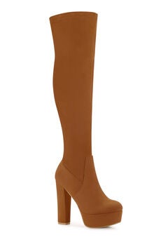 Platform Chunky Heel Over the Knee Thigh High Boots