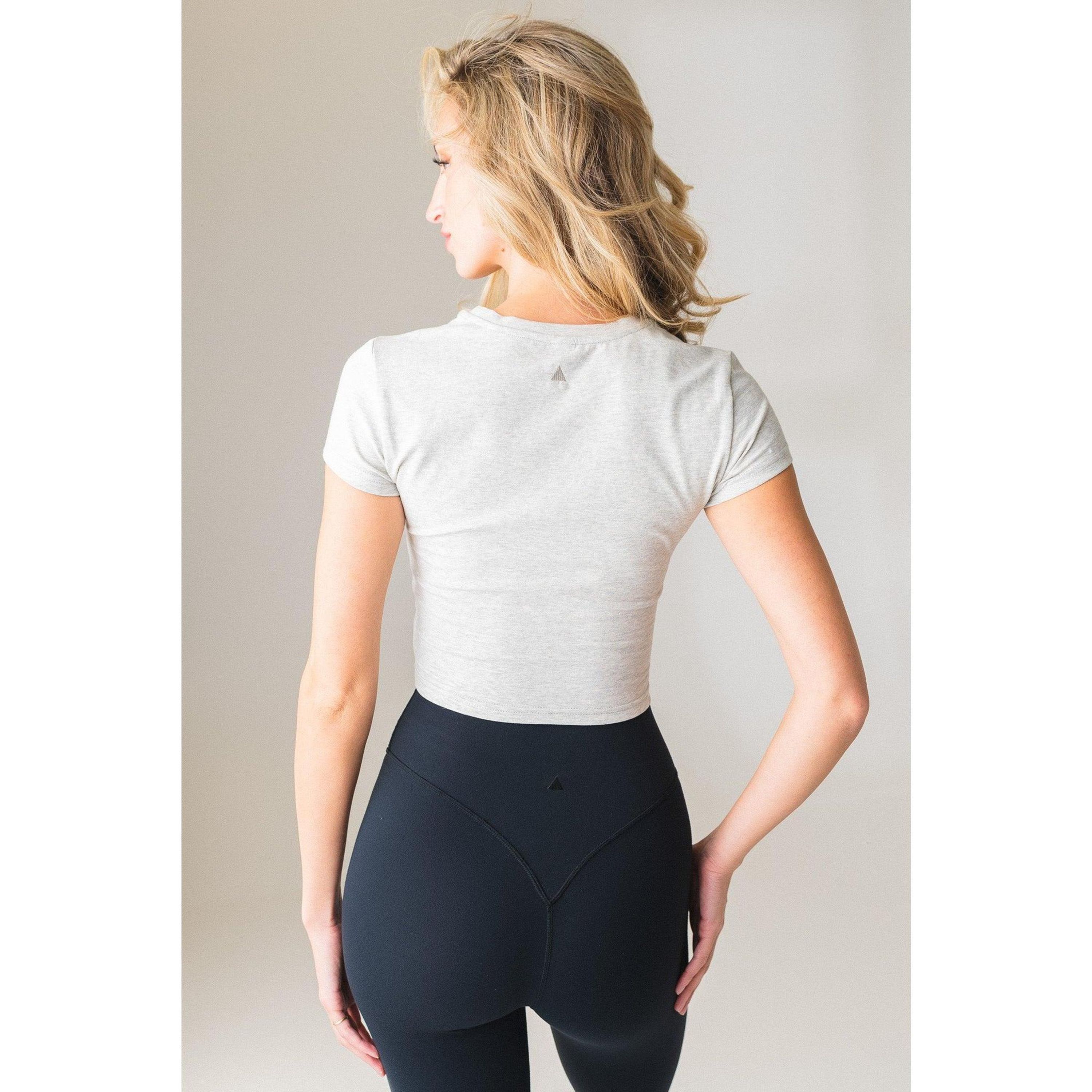 Basis Tee, Heather Grey / Cool Gray, alternate image number 3