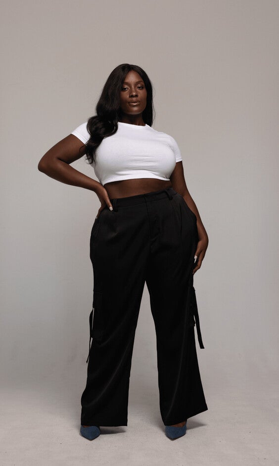 Briana Cargo Pant, Black / Black, alternate image number 1
