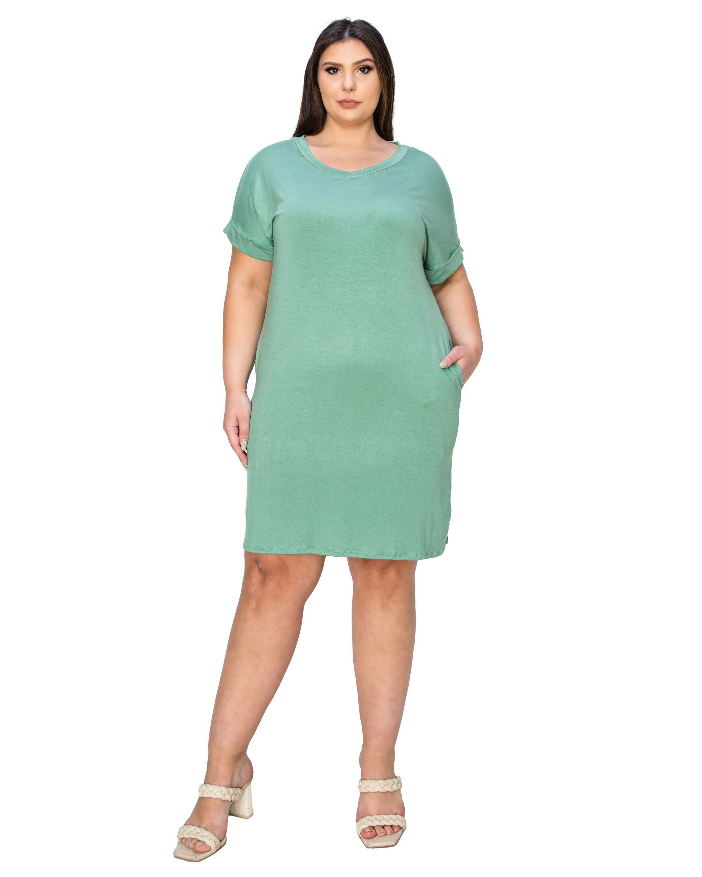 MIA EVERYDAY T-SHIRT DRESS, Sage Bright / Light Green, hi-res image number 0