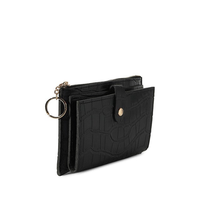 Haute Sauce Women's Croc Wallet, Black / Black, alternate image number 3