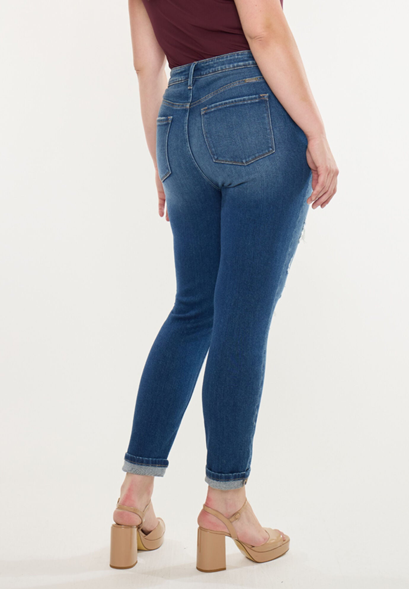 Carly High Rise Ankle Skinny (Plus Size), Medium Wash / Medium Wash, alternate image number 6
