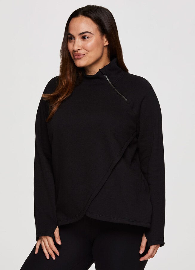 Prime Ready To Roll Fleece Zip Mock Neck Pullover, , alternate image number 8