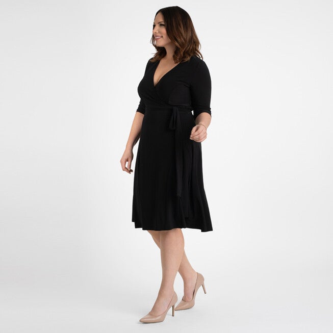 Essential Wrap Dress, BLACK NOIR / Black, alternate image number 2