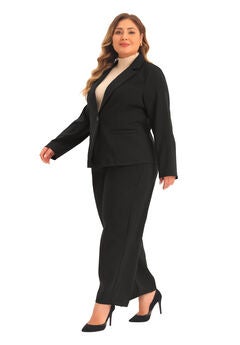 TWO PIECE BLAZER JACKET AND PANTS SUIT SET