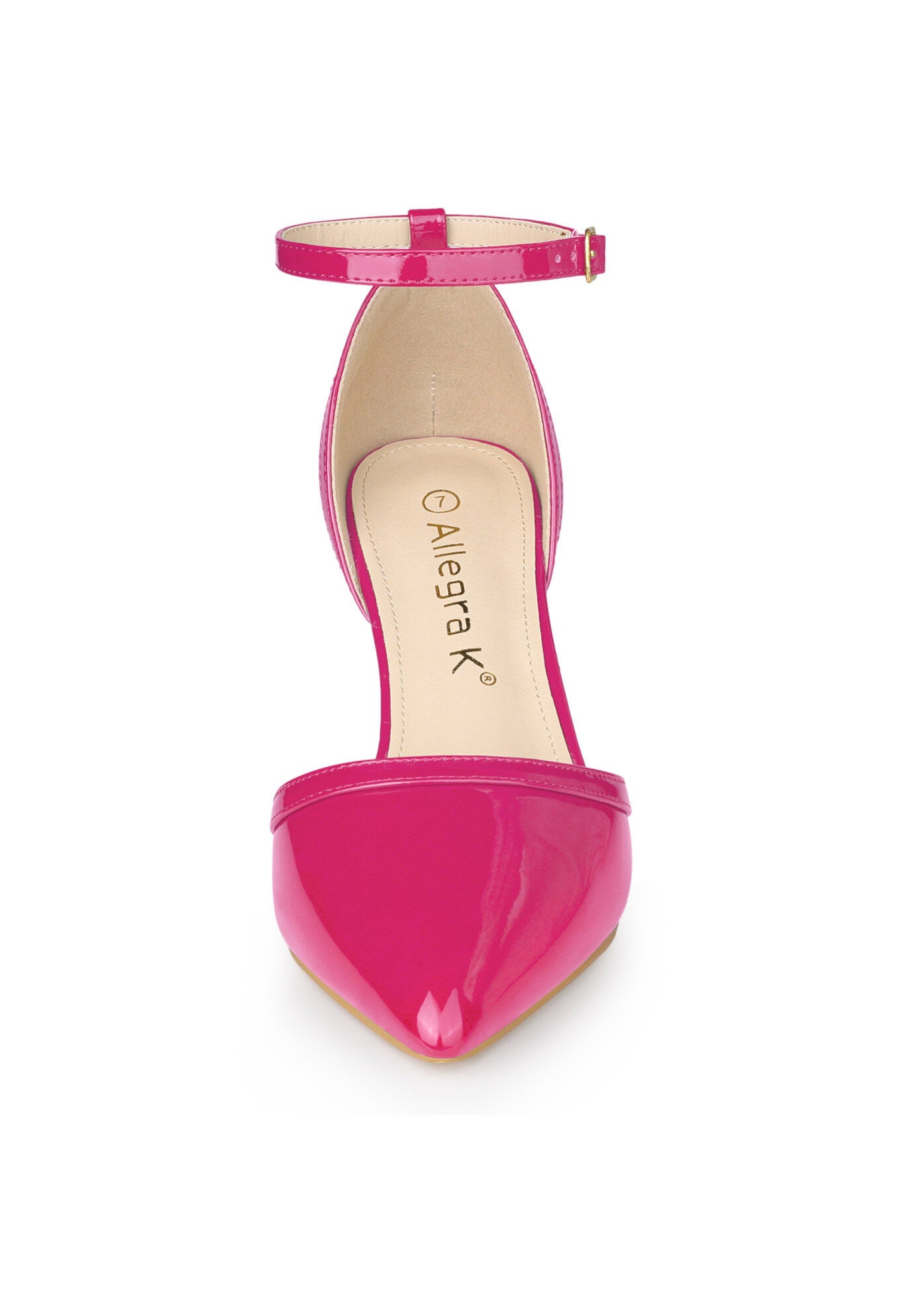 Pointed Toe Stiletto High Heel Pumps Evening Dress Shoes, Hot Pink / Pink, alternate image number 1