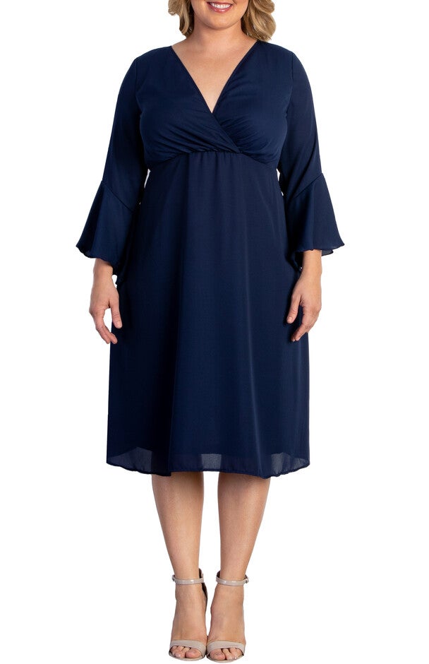 Brighton Bell Sleeve Dress, NOUVEAU NAVY / Navy, alternate image number 1