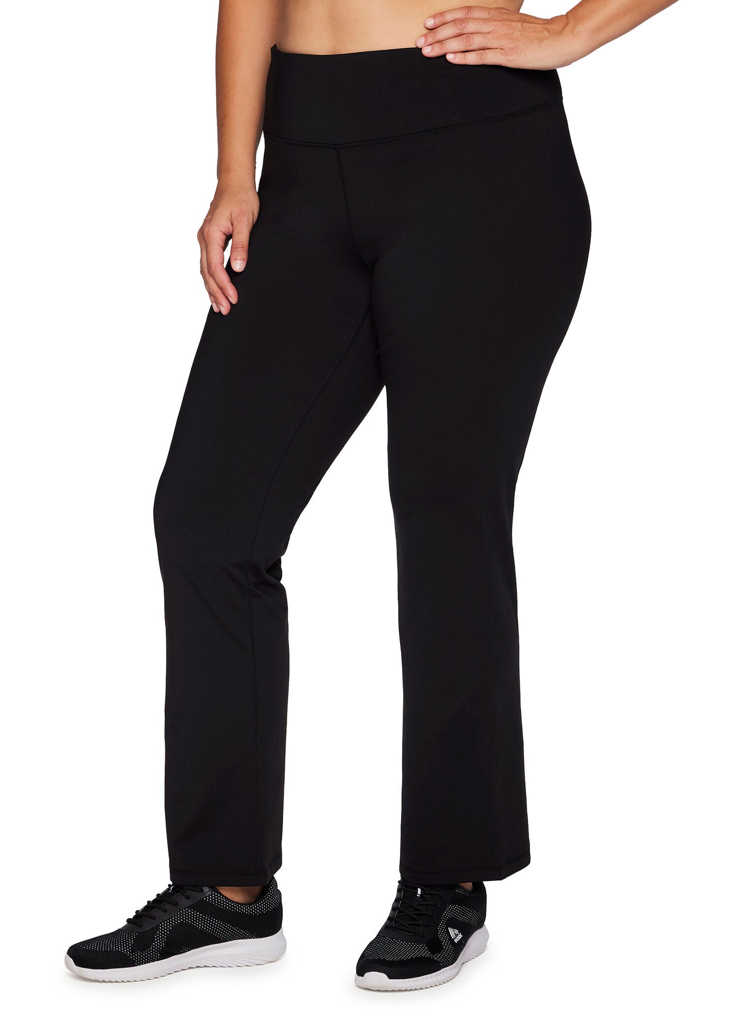 Plus Prime Fleece Slim Bootcut Pant, Black / Black, alternate image number 4