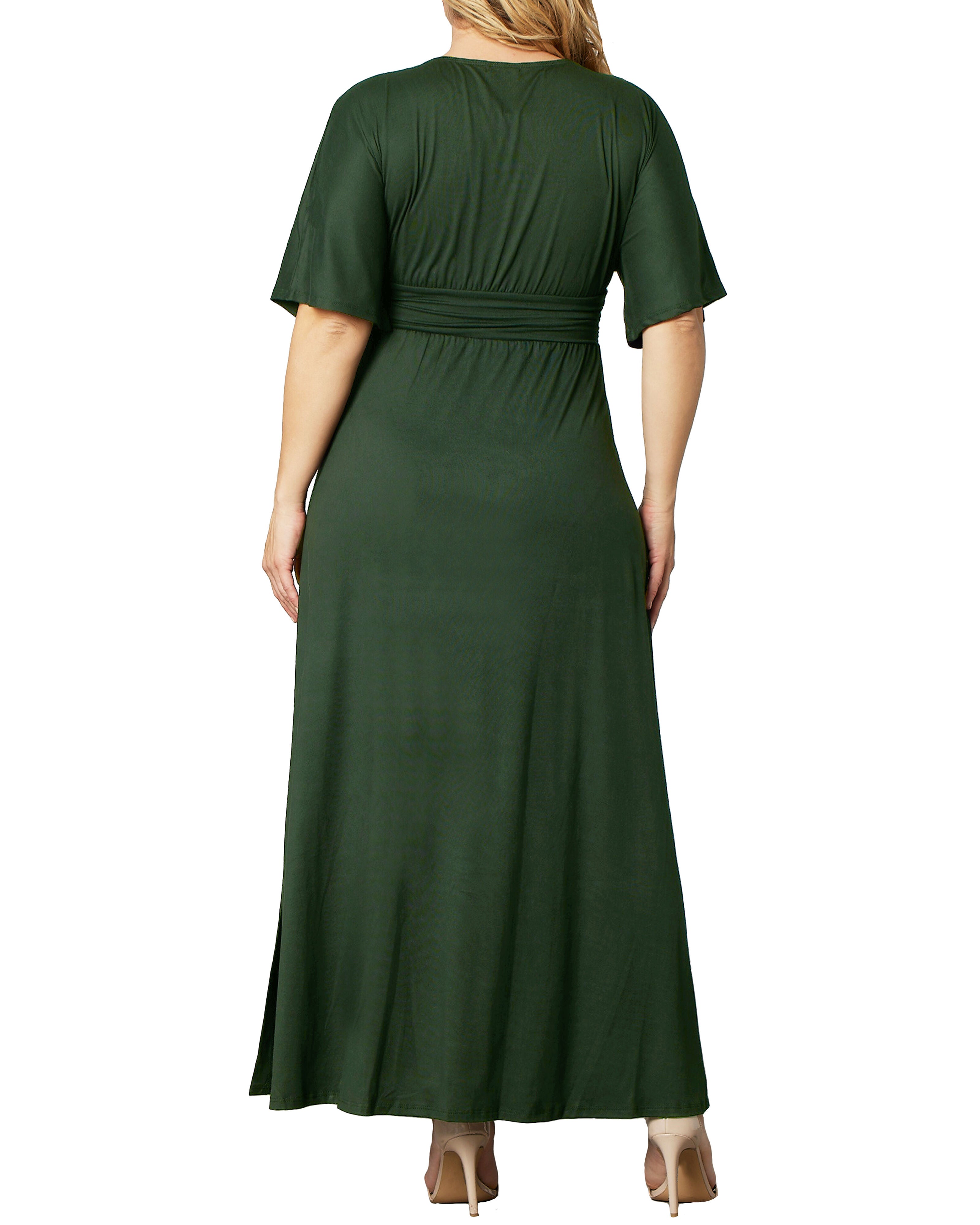 Vienna Maxi Dress, MATCHA GREEN TEA / Olive Green, alternate image number 3