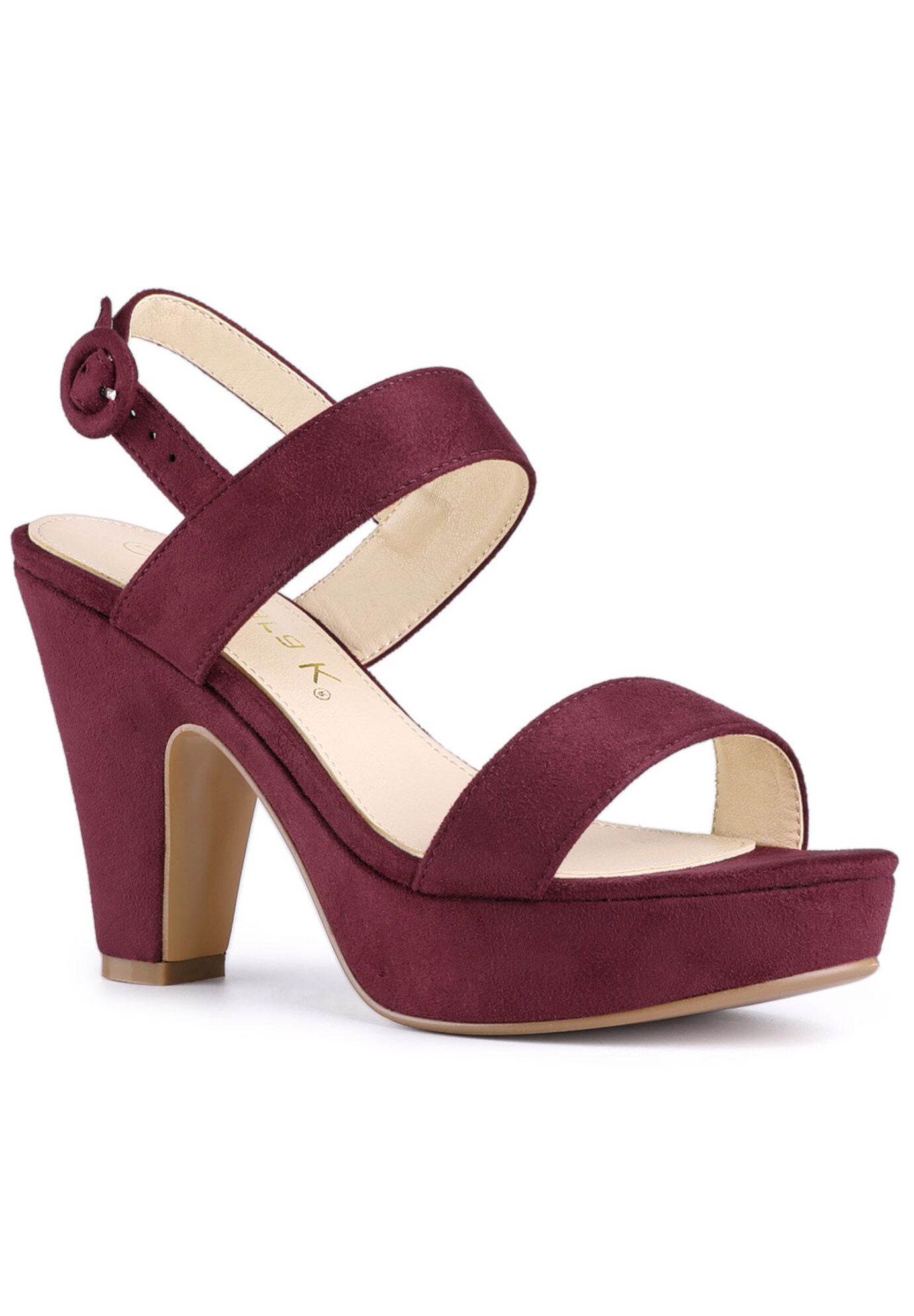Slingback Platform Heels Chunky Heel Sandals, , hi-res image number 0