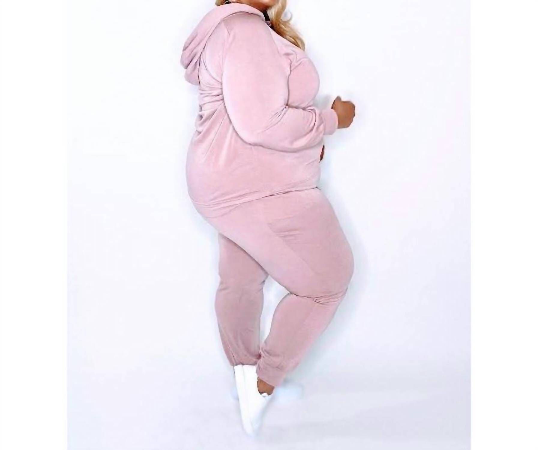 CASUAL JOGGER SET IN MAUVE, Mauve / Pink, alternate image number 2
