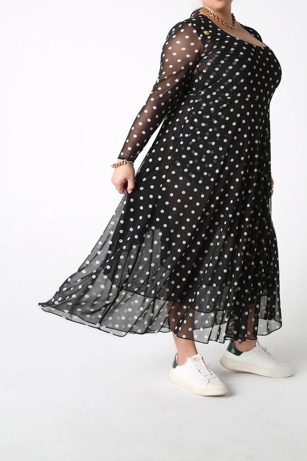 Mesh Midi Dress, , alternate image number null