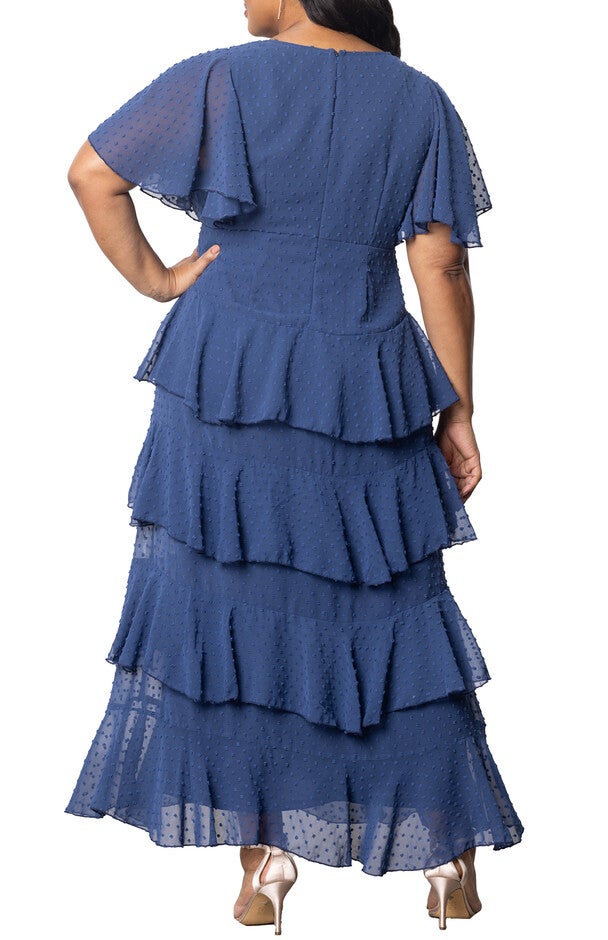 Tour de Flounce Chiffon Evening Gown, , alternate image number 5