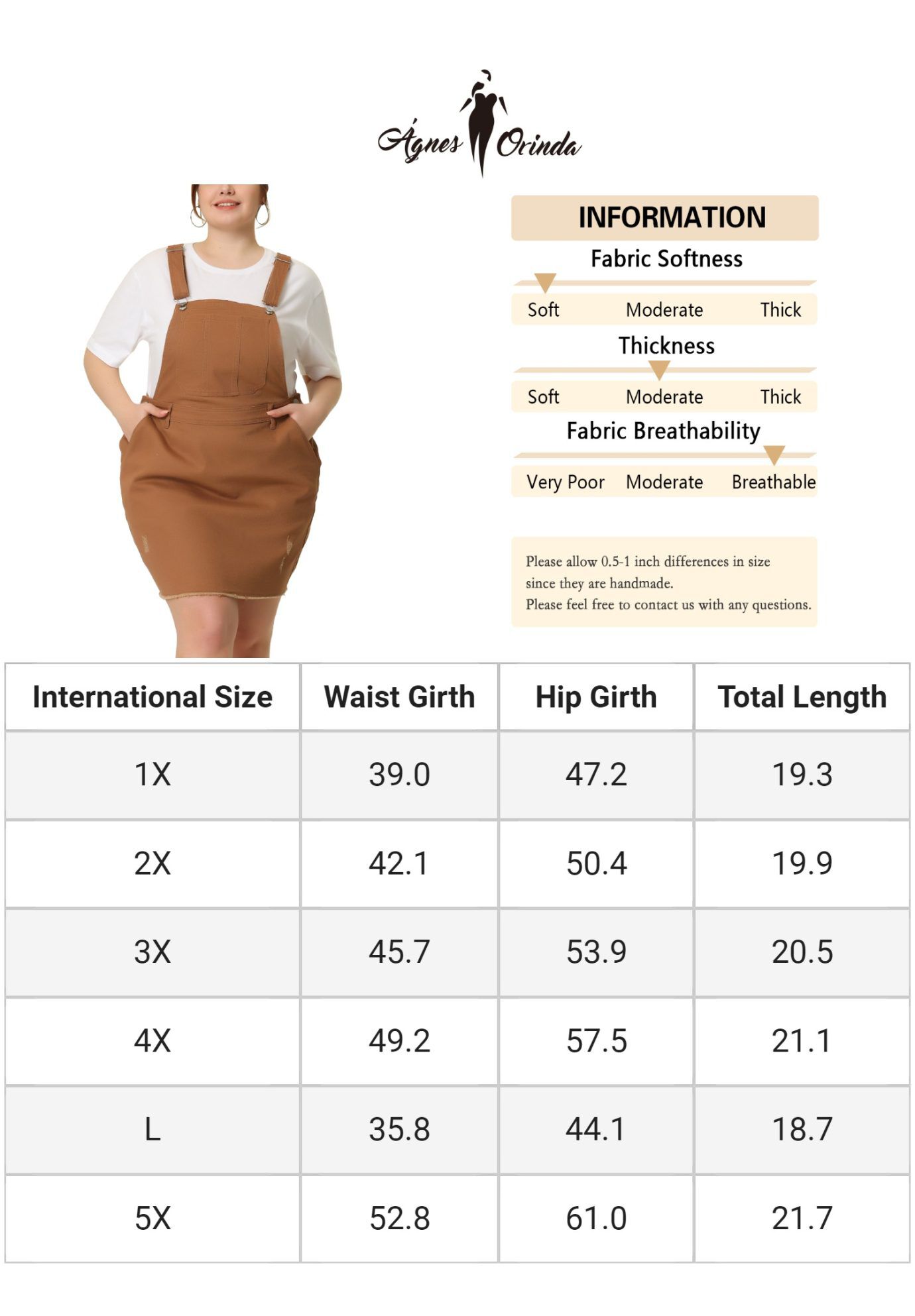 ADJUSTABLE STRAP DISTRESSED DENIM SUSPENDER SKIRT OVERALL DRESS, Brown / Brown, alternate image number 4