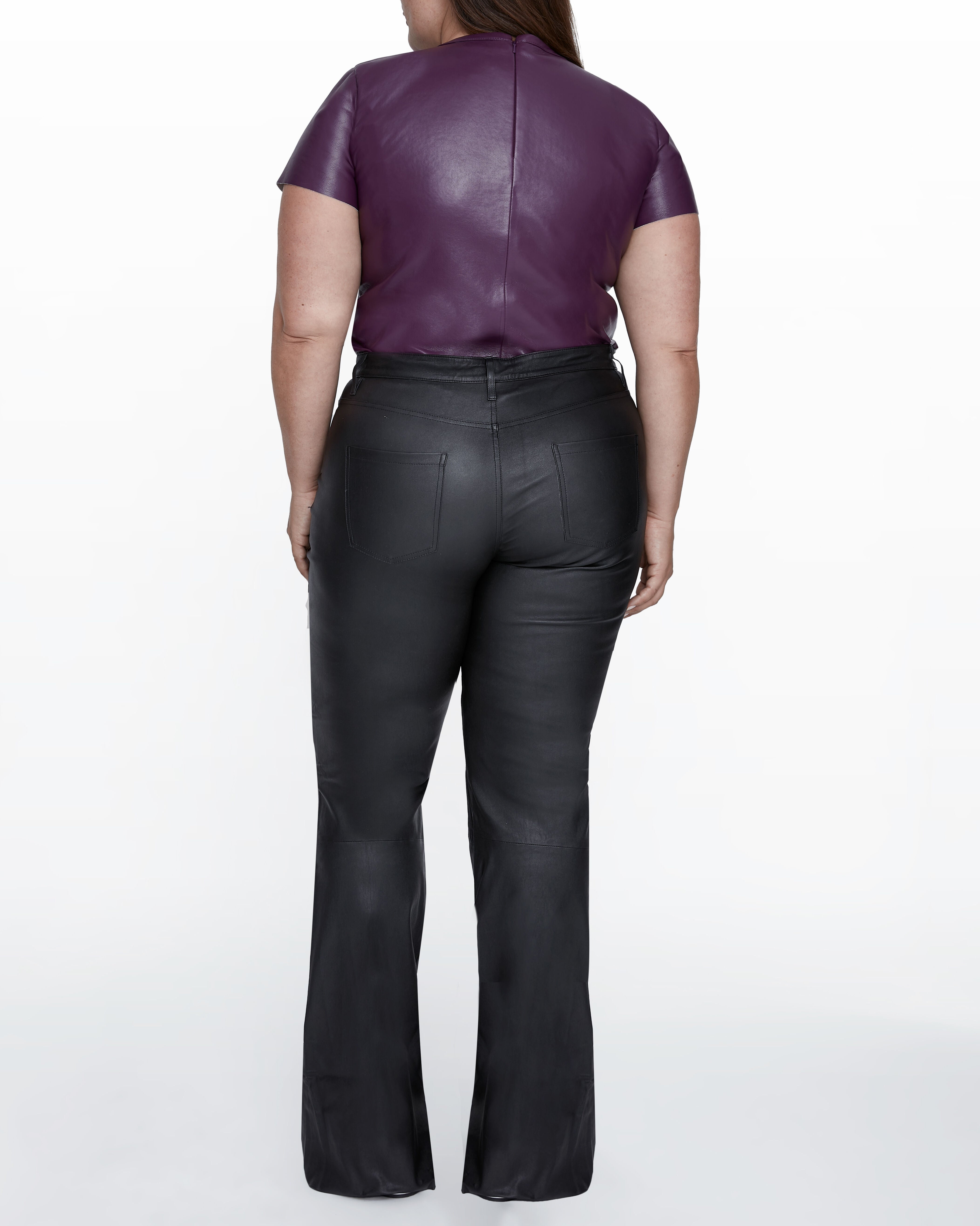 New Guard Recycled Leather Tee, Plum Wine / Purple, alternate image number 2