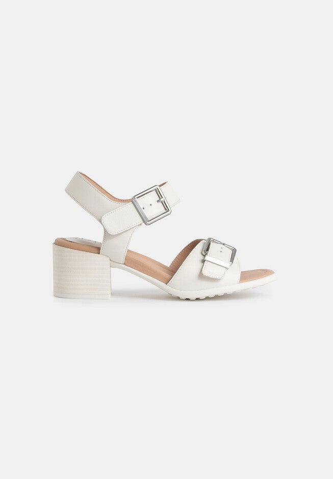 Emma Block Heel Sandals, OffWhite / White, hi-res image number 0