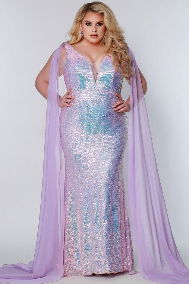 AURORA EVENING GOWN, Lilac Frost / Lilac, hi-res image number null
