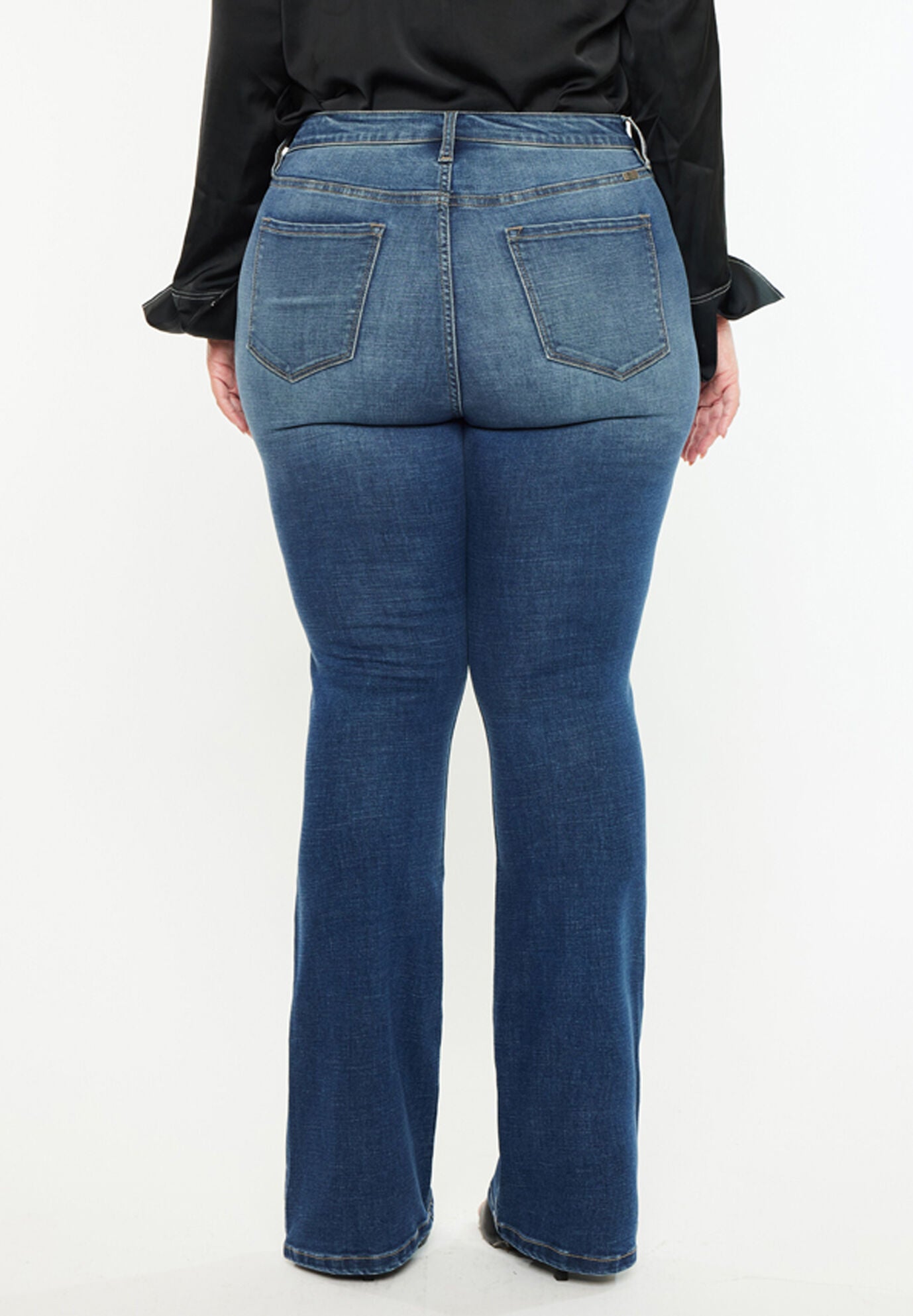 Hope Essentials High Rise Skinny Bootcut Jeans (Plus Size), Medium Wash / Medium Wash, alternate image number 5